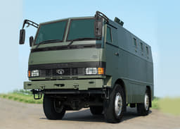 Tata Mobile Bunker: It is designed on the LPA 713 4-wheel-drive platform to ensure fast and safe movement of troops in Naxal-infested states and to act as a platform for retaliatory action. The vehicle is protected against gunfire, corresponding to ballistic protection of NIJ Level III. 